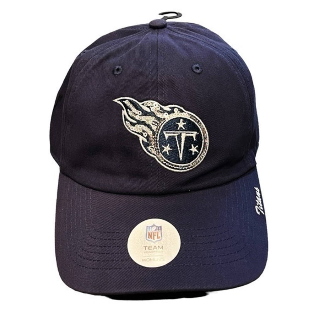 Tennessee Titans Hat NFL Team Navy Silver Sequins Logo Adjustable Football NEW